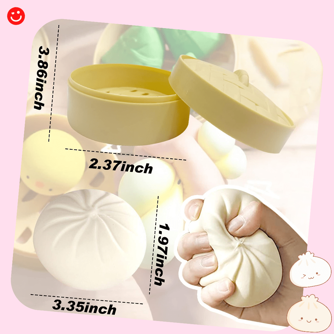 Kawaii dumpling squishy toy gift set packaging kawaii - Overrated Korean Beauty & More