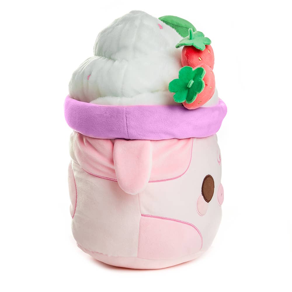 Kawaii Strawberry Mooshake Pink Cow Plushie - OVERRATED