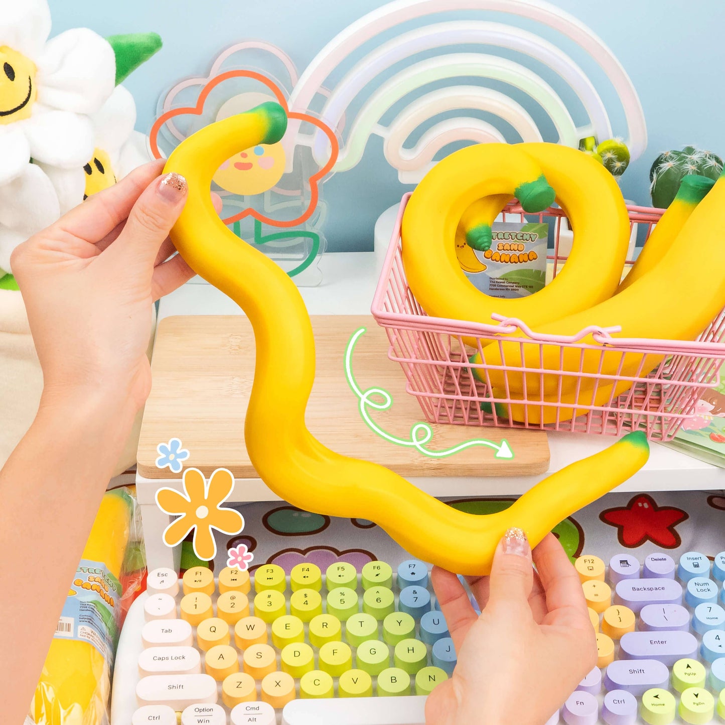 Kawaii Vegetable Market Crazy Banana Sensory Sand Toy - OVERRATED