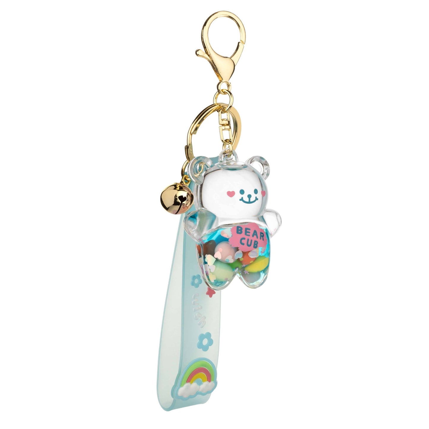 KIRA KIRA BUBBLY Bear Liquid Effect Sensory Keychain in Blue🩵 - OVERRATED