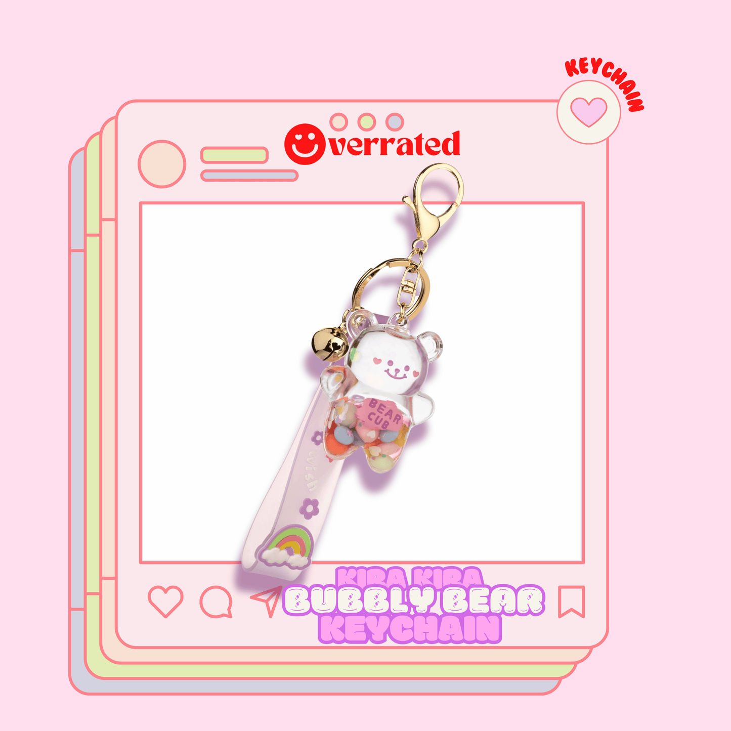 KIRA KIRA Bubbly Bear Liquid Effect Sensory Keychain in Purple💜 - OVERRATED