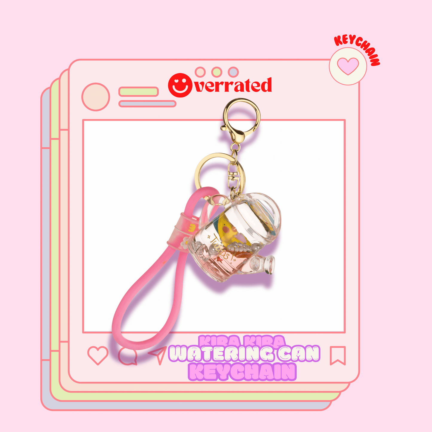 KIRA KIRA Garden Watering Can Liquid Sensory Keychain🩷 - OVERRATED