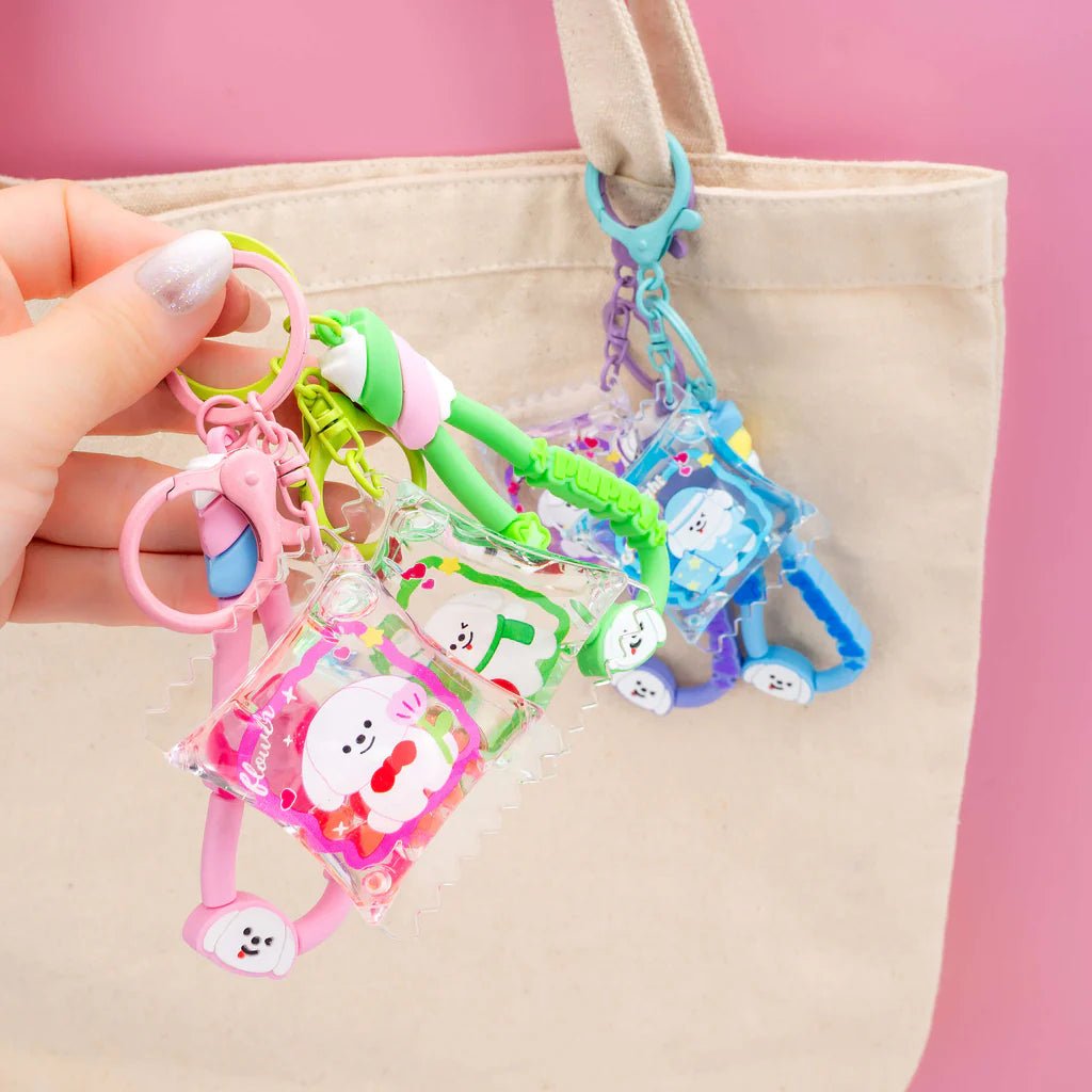 KIRA KIRA Puppy Candy Liquid Effect Sensory Toy Keychain - OVERRATED