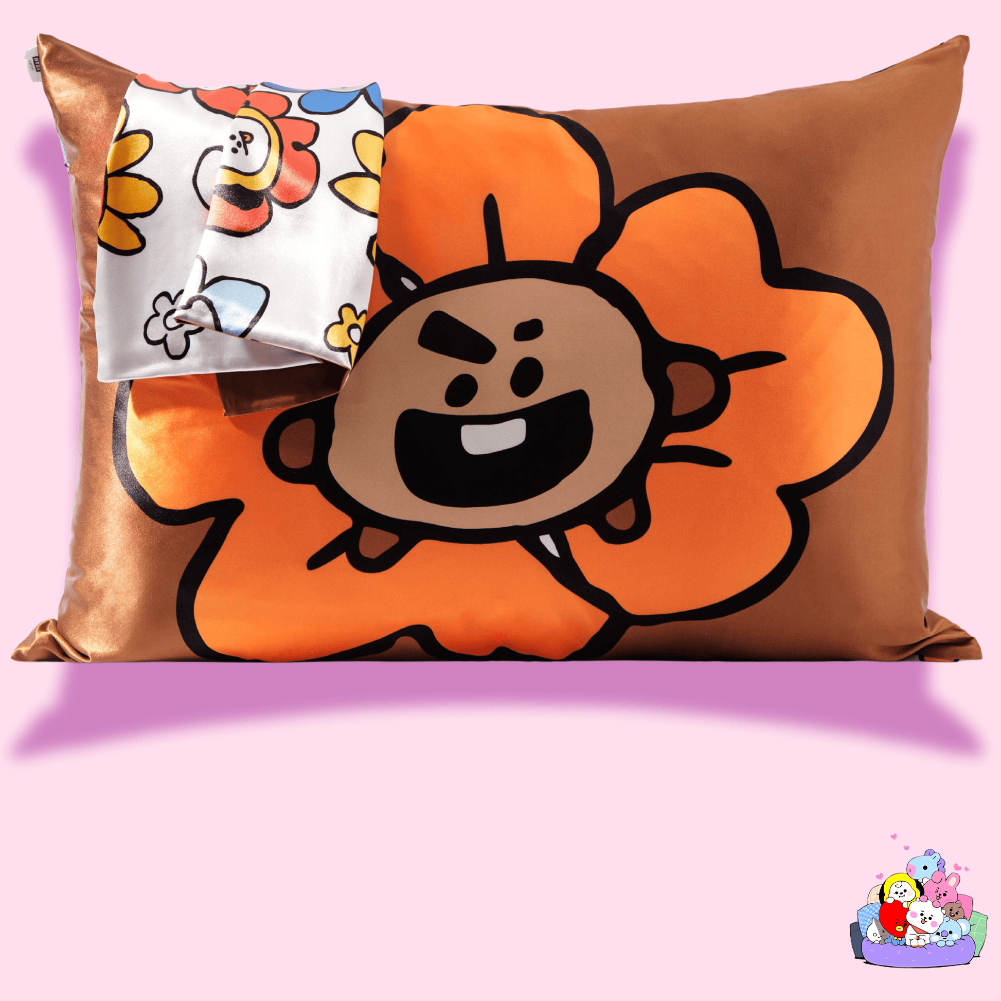/kit - sch/ BT21 x Kitsch Satin Pillowcase Standard - Shooky - OVERRATED