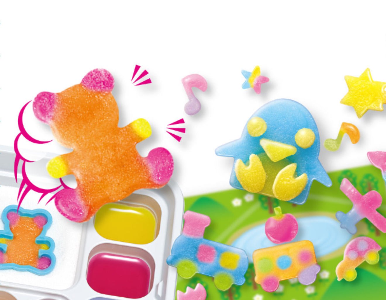 Kracie Popin Cookin kawaii gummy DIY kit fruity gummy contents - Overrated Korean Beauty & More