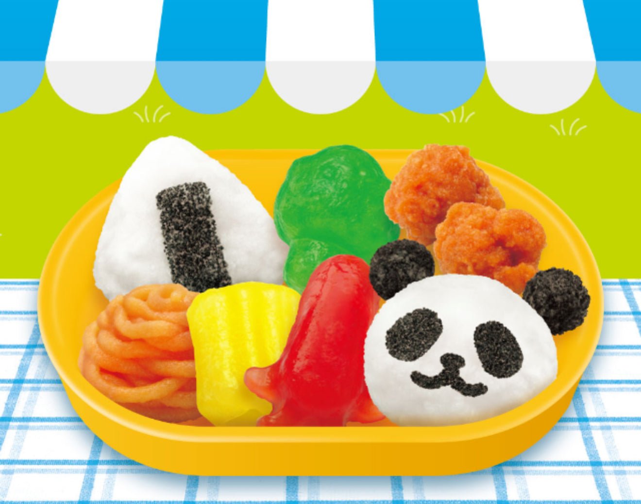 Japanese DIY candy kit bento Kracie packaging detail - Overrated Korean Beauty & More
