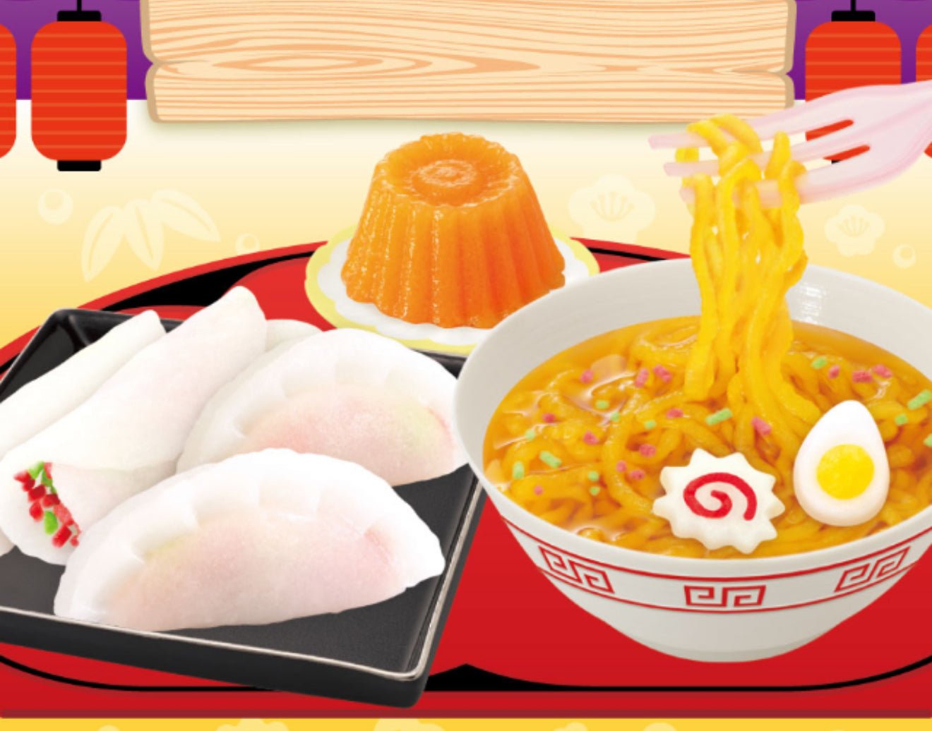 Japanese DIY candy kit ramen bowl gyoza dumplings completed candy creation - Overrated Korean Beauty & More