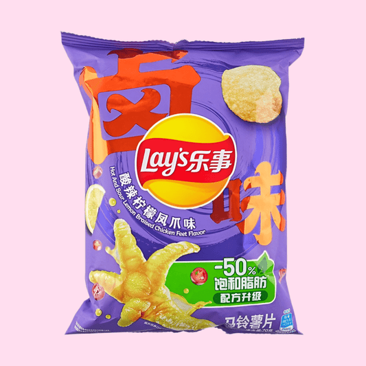 Lay’s Hot & Sour Lemon Braised Chicken Feet Flavor Chips - OVERRATED