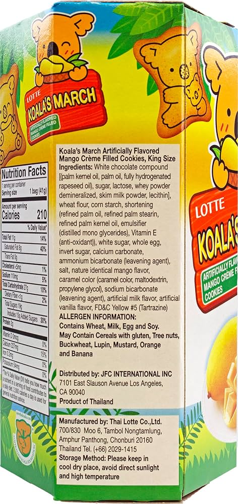 Lotte Koala's March Mango Creme Filled Cookies - OVERRATED