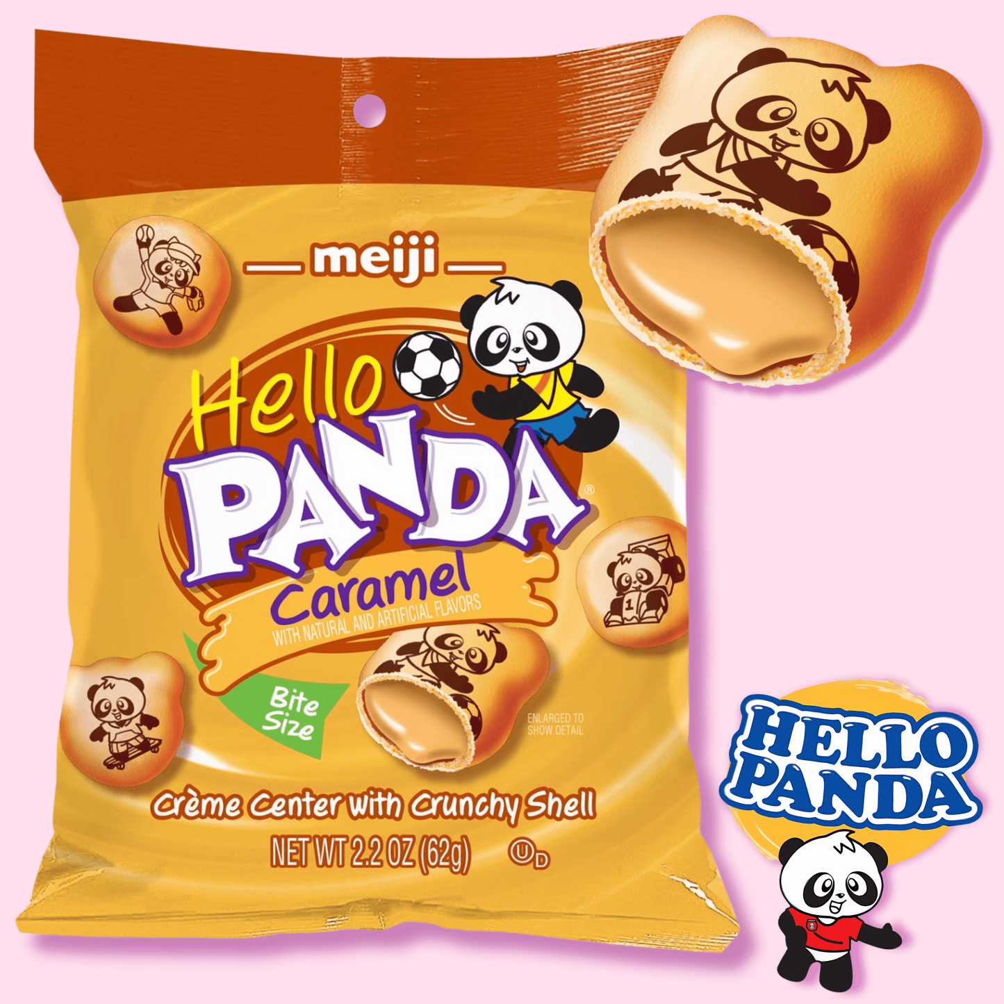 Meiji Hello Panda, Caramel 2.2oz Bag - OVERRATED