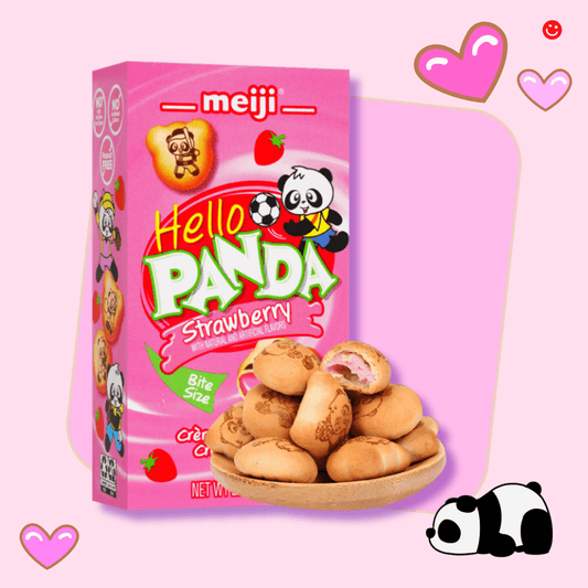 Meiji Hello Panda Strawberry Flavored Biscuit with Cream Filling - OVERRATED
