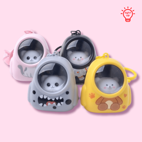 Mini Capsule Cat Keychain with Light - OVERRATED