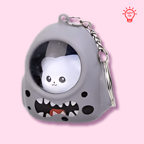 Mini Capsule Cat Keychain with Light - OVERRATED