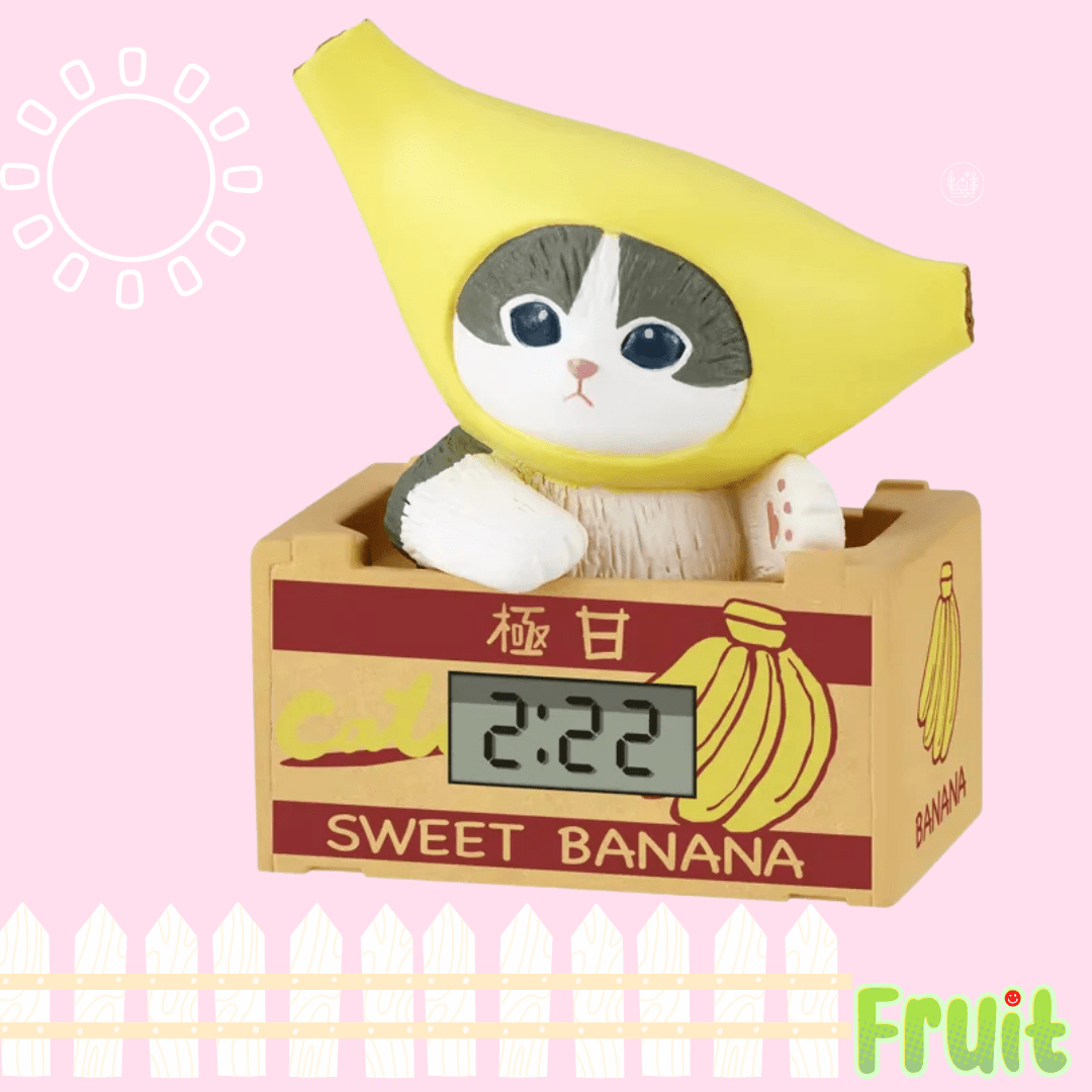 Mofusand Desk Clock Fruit Cat Blind Box - OVERRATED