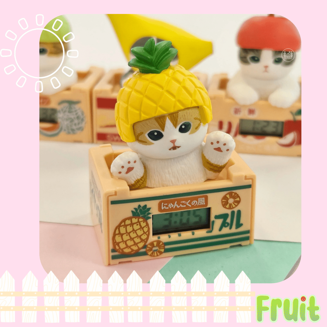 Mofusand Desk Clock Fruit Cat Blind Box - OVERRATED