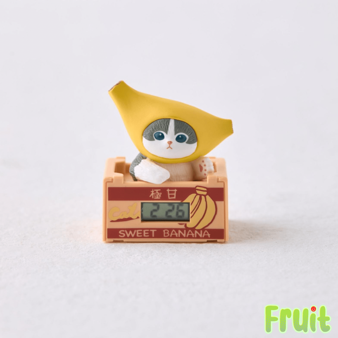 Mofusand Desk Clock Fruit Cat Blind Box - OVERRATED