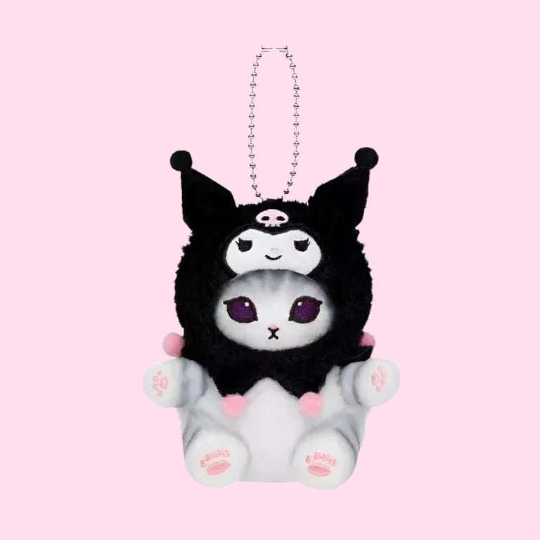 Mofusand X Sanrio Japan Edition Kuromi Keychain Plushie - OVERRATED
