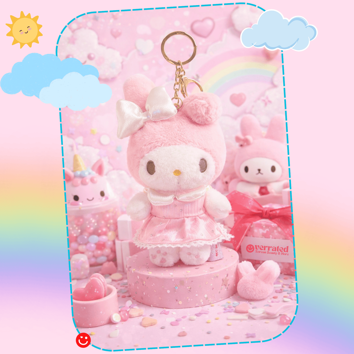 My Melody Pink Dress Plush Keychain - OVERRATED