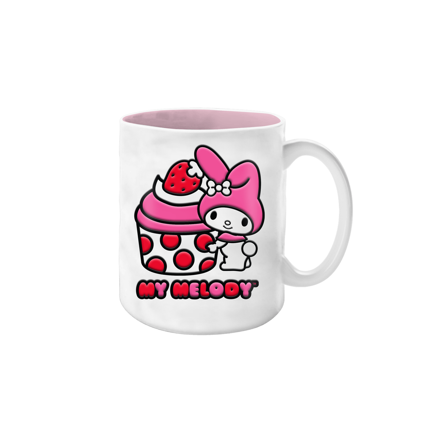 My Melody Strawberry Wax Resist 17oz Ceramic Pottery Mug - OVERRATED