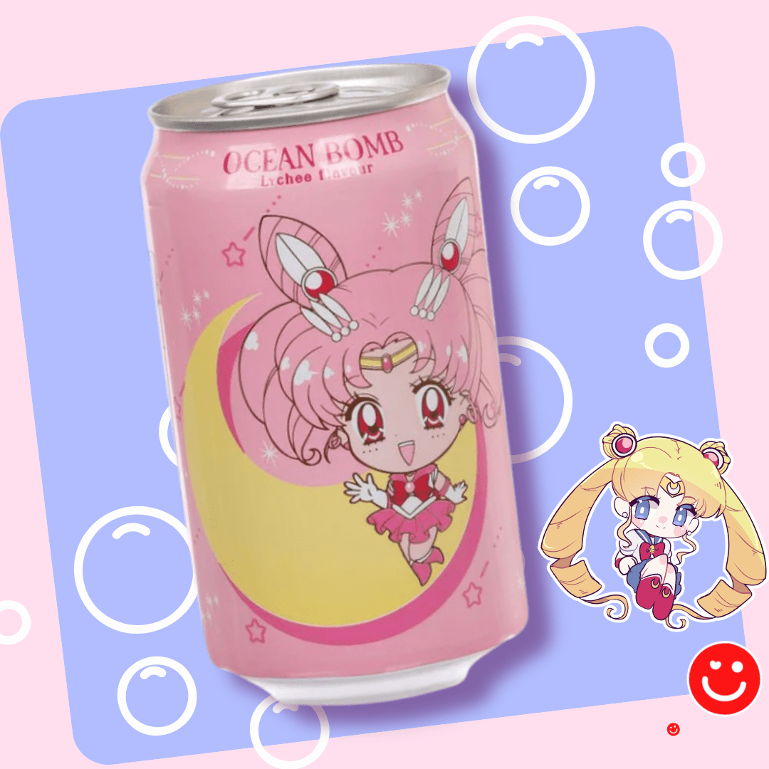 Ocean Bomb Sailor Moon Sailor Chibimoon Lychee Flavor Sparkling Water - OVERRATED