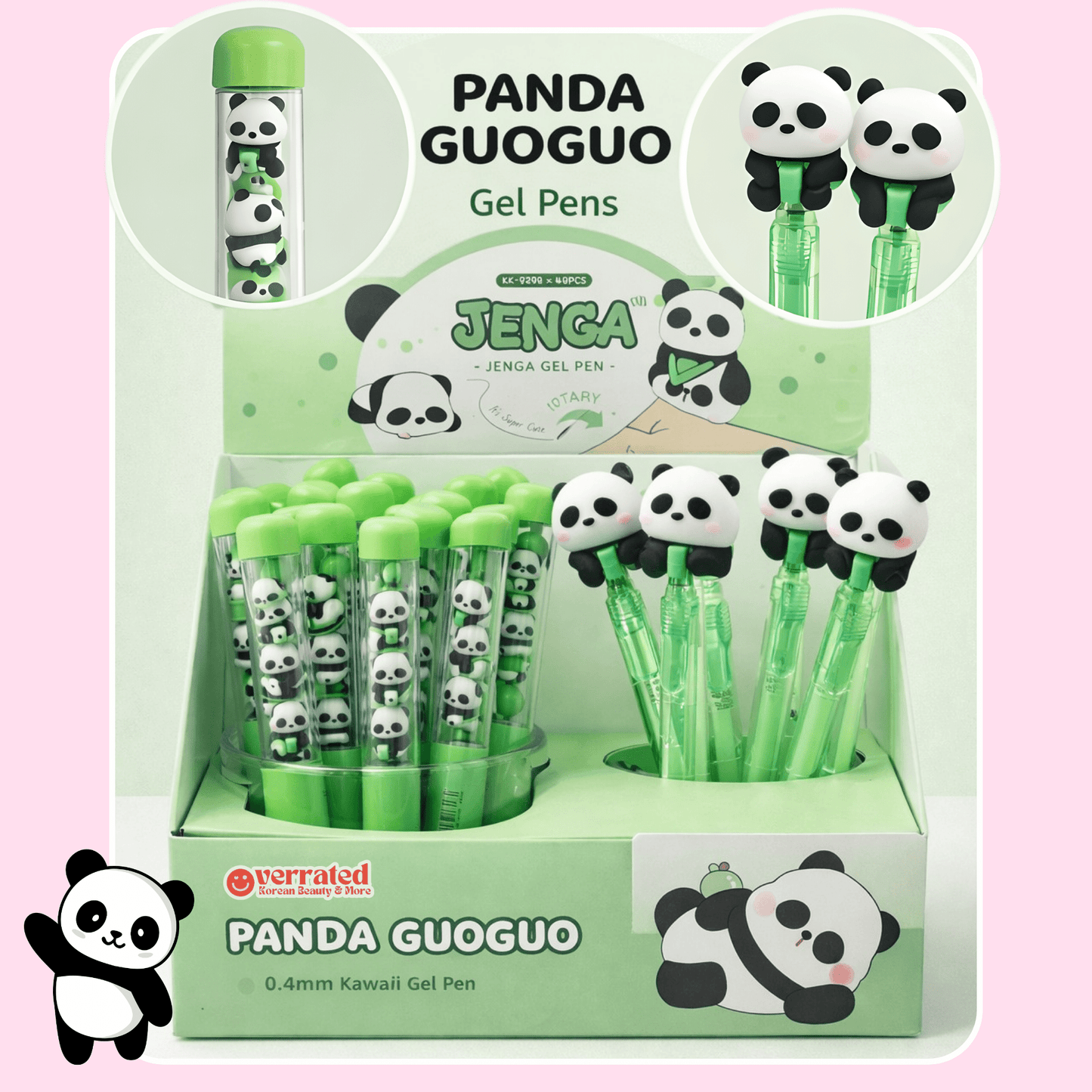 kawaii gel pen panda guoguo cute writing stationery smooth ink - Overrated Korean Beauty & More