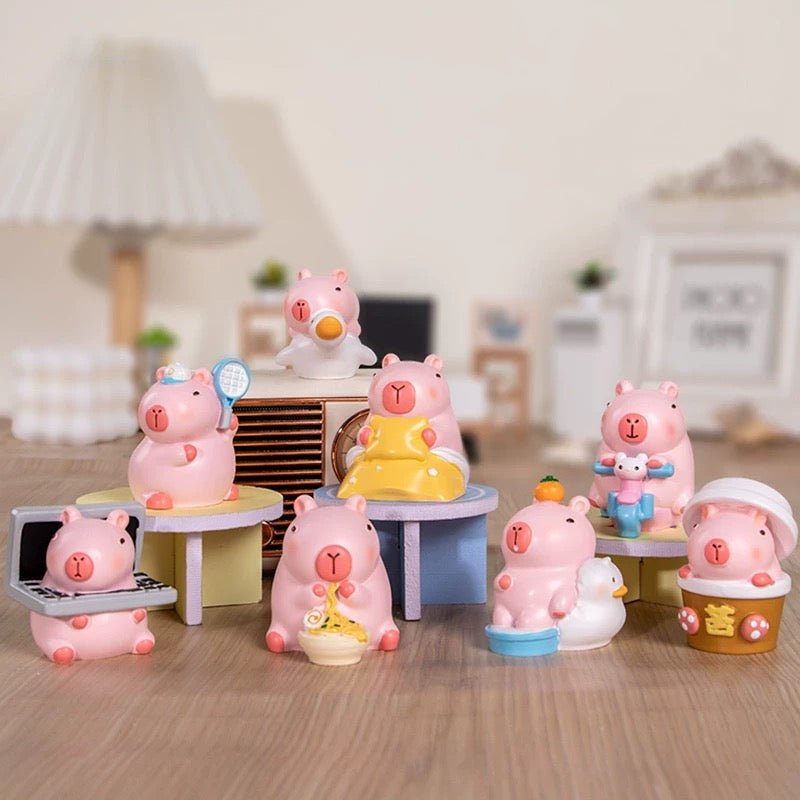 Pink Piggy Daily Life Blind Box Figure – Cute Kawaii Animal Desk & Home Decor (8 Designs + Secret) - OVERRATED