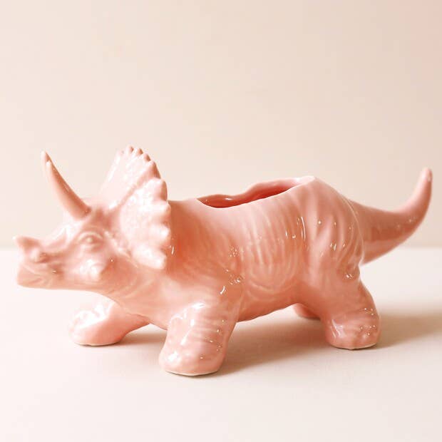 Pink Triceratops Dinosaur Planter - OVERRATED