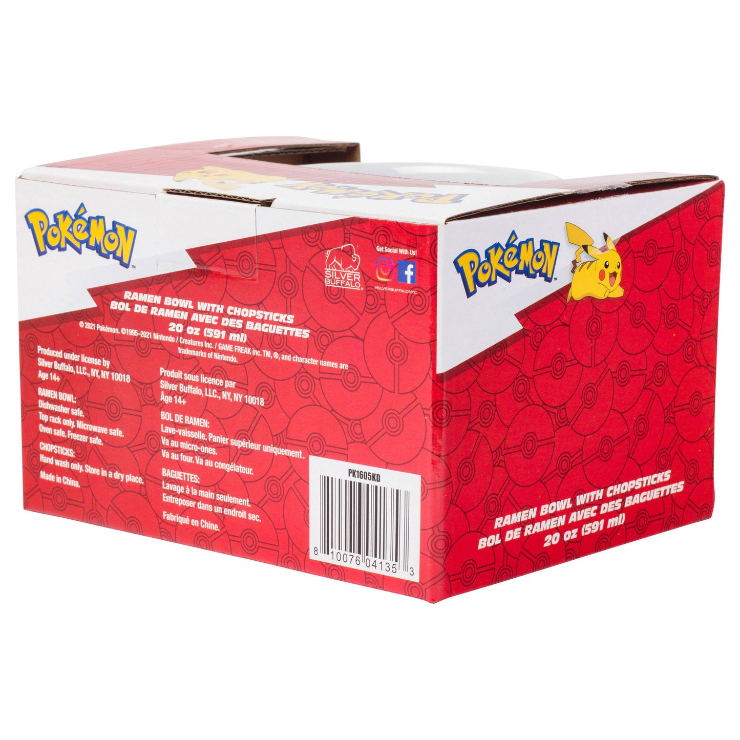 Pokemon Pokeball Ceramic Ramen Bowl With Chopsticks - OVERRATED