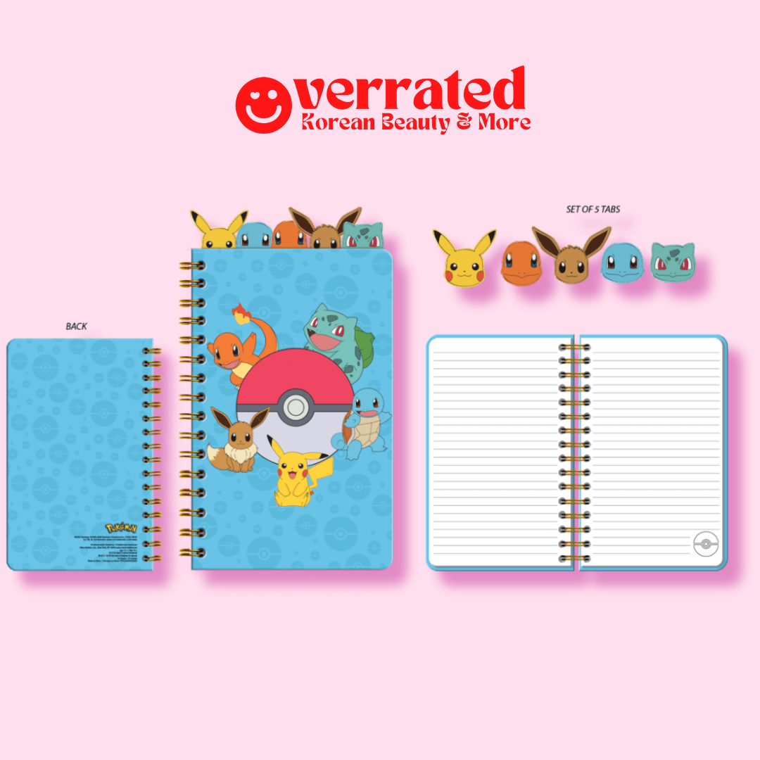 Pokémon Starters and Eevee Spiral 5 Tabbed Notebook - OVERRATED