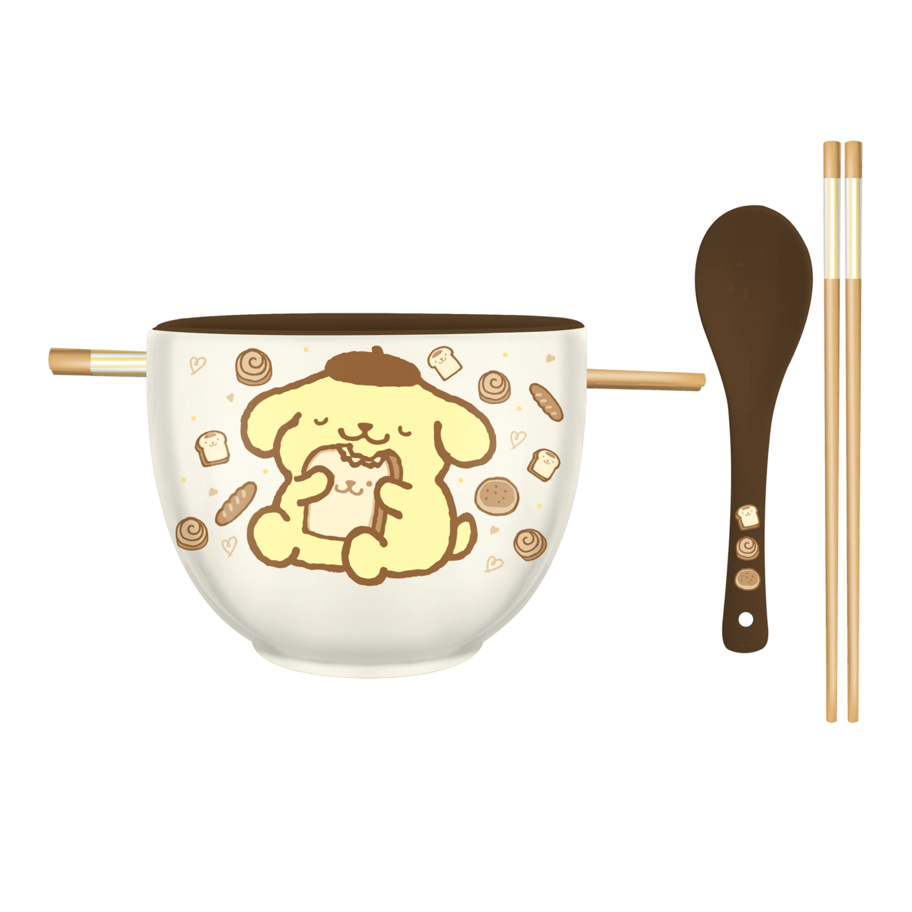 Pompompurin Love Eating Bread Boxed 20oz Ceramic Ramen Bowl - OVERRATED