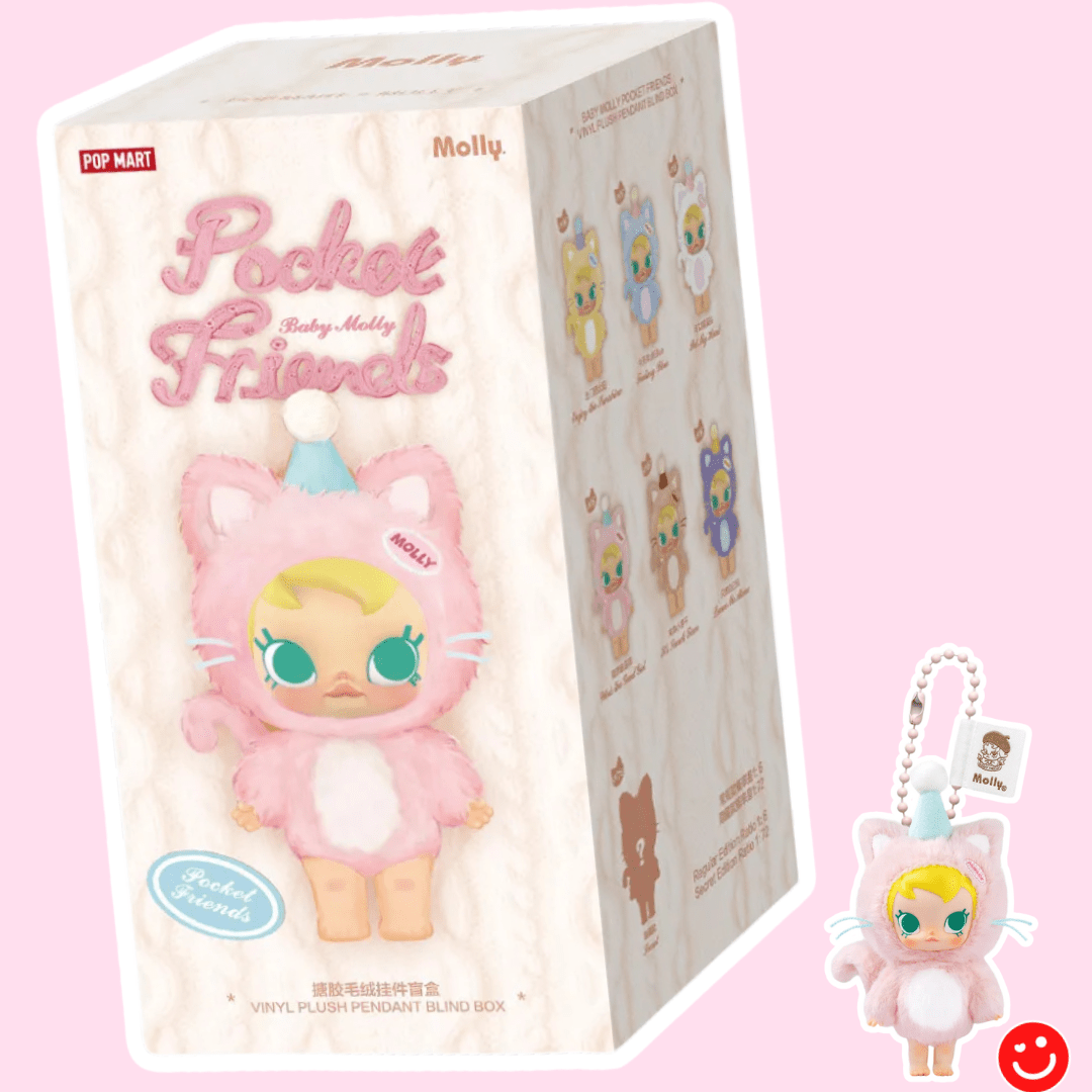 Pop Mart Baby Molly Pocket Friends Series Vinyl Plush Pendant Blind Box - OVERRATED