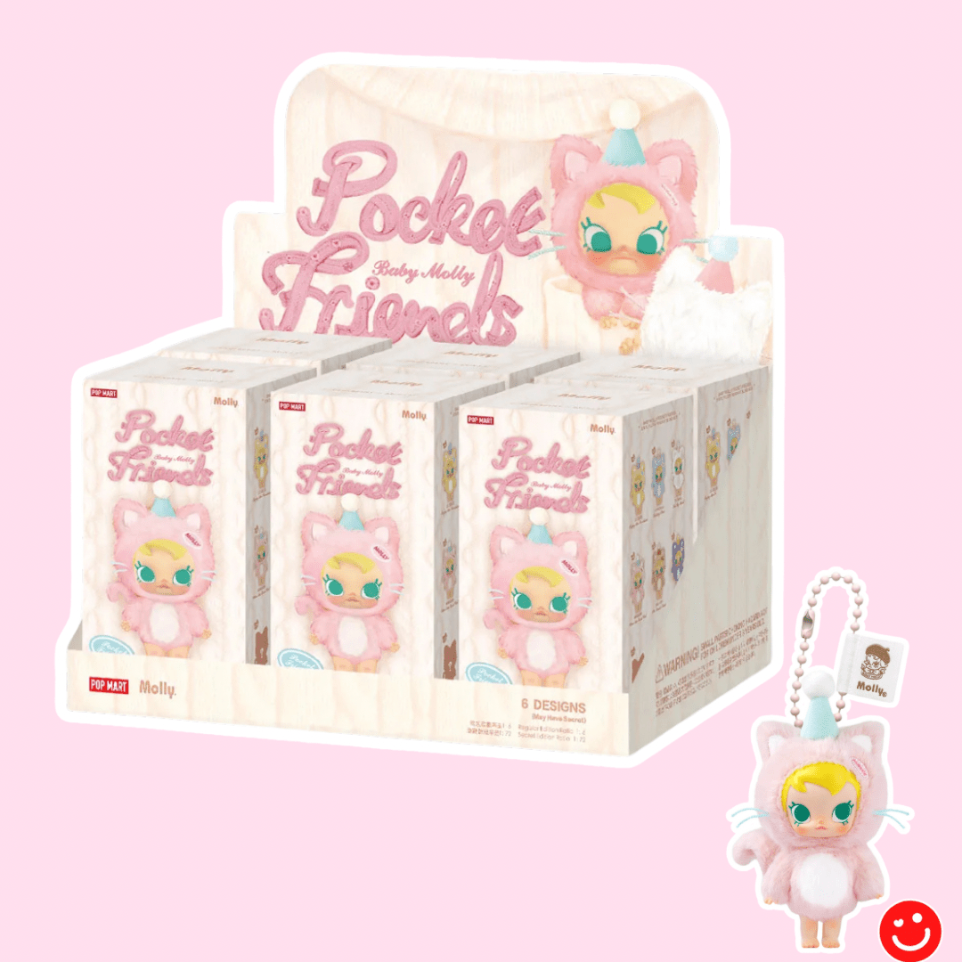 Pop Mart Baby Molly Pocket Friends Series Vinyl Plush Pendant Blind Box - OVERRATED