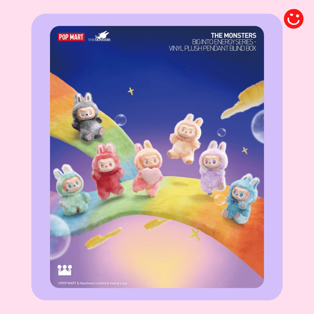 Popmart The Monsters Big Into Energy Series Vinyl Plush Pendant Blind Box - OVERRATED