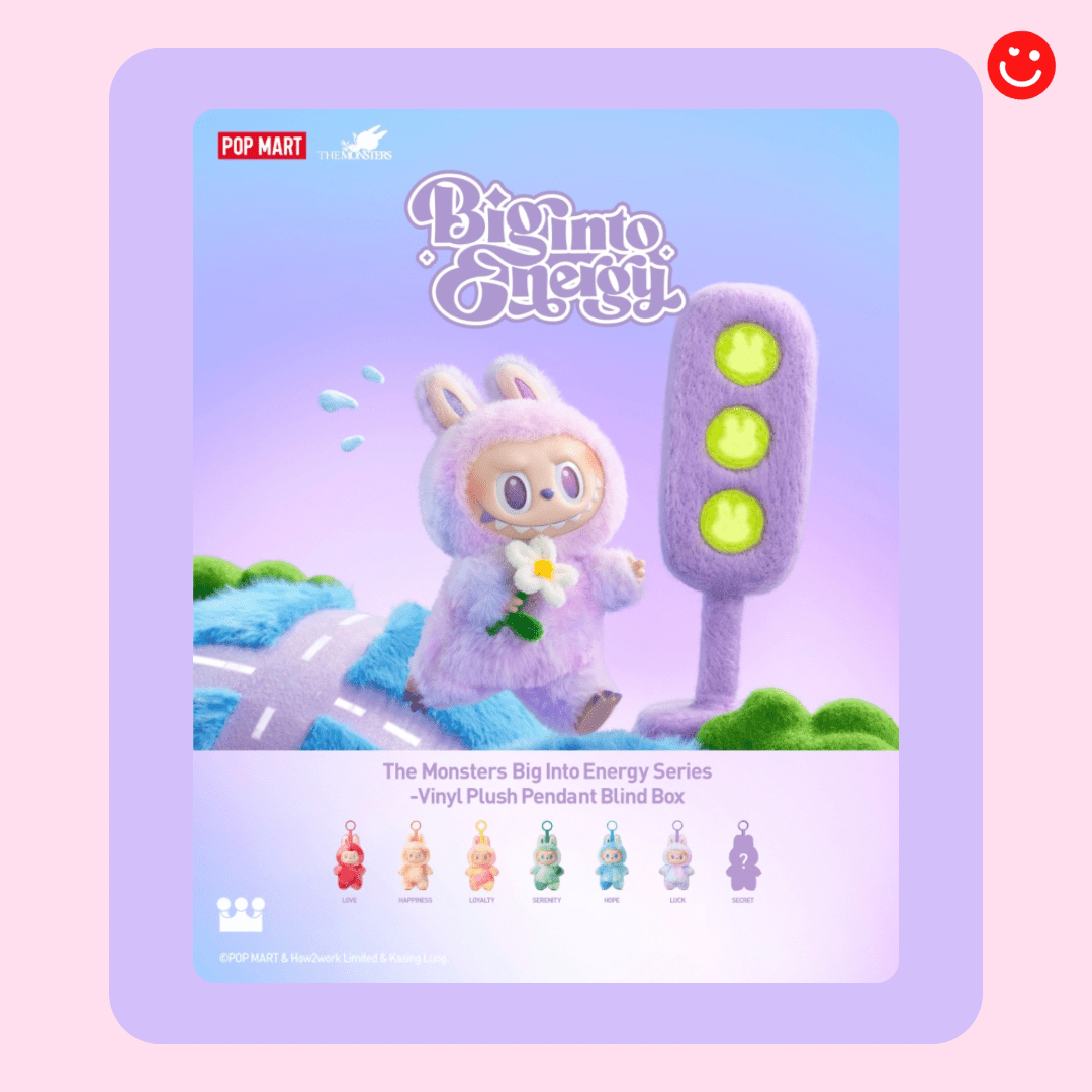 Popmart The Monsters Big Into Energy Series Vinyl Plush Pendant Blind Box - OVERRATED