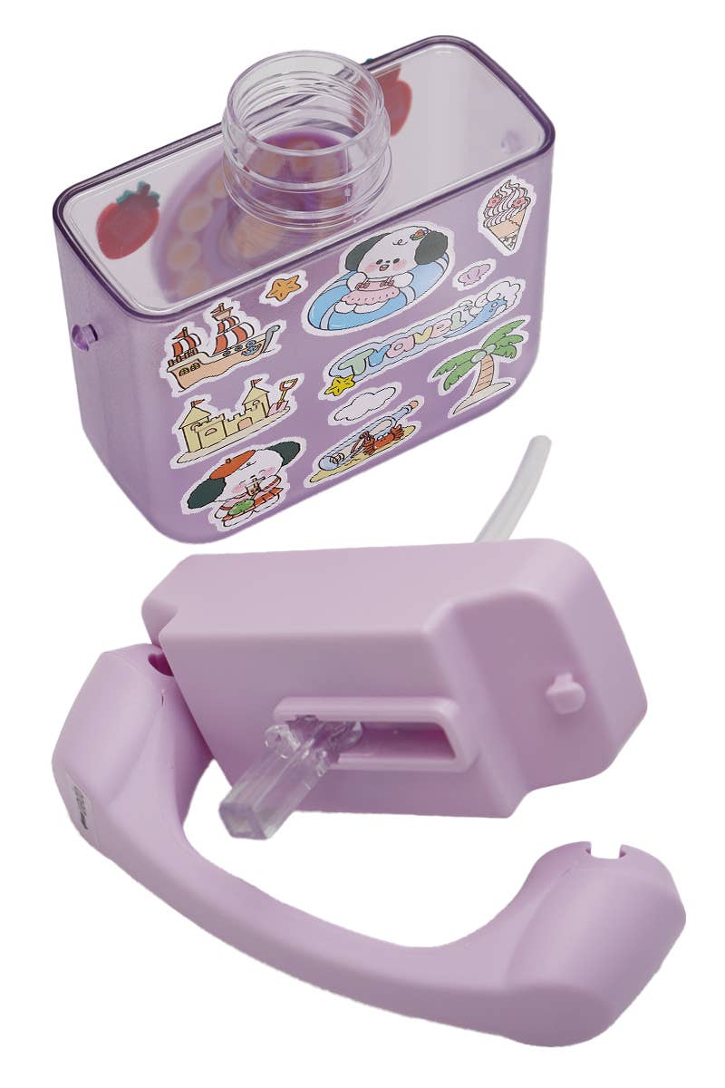 Retro Telephone Sippy Straw Travel Water Cup - OVERRATED