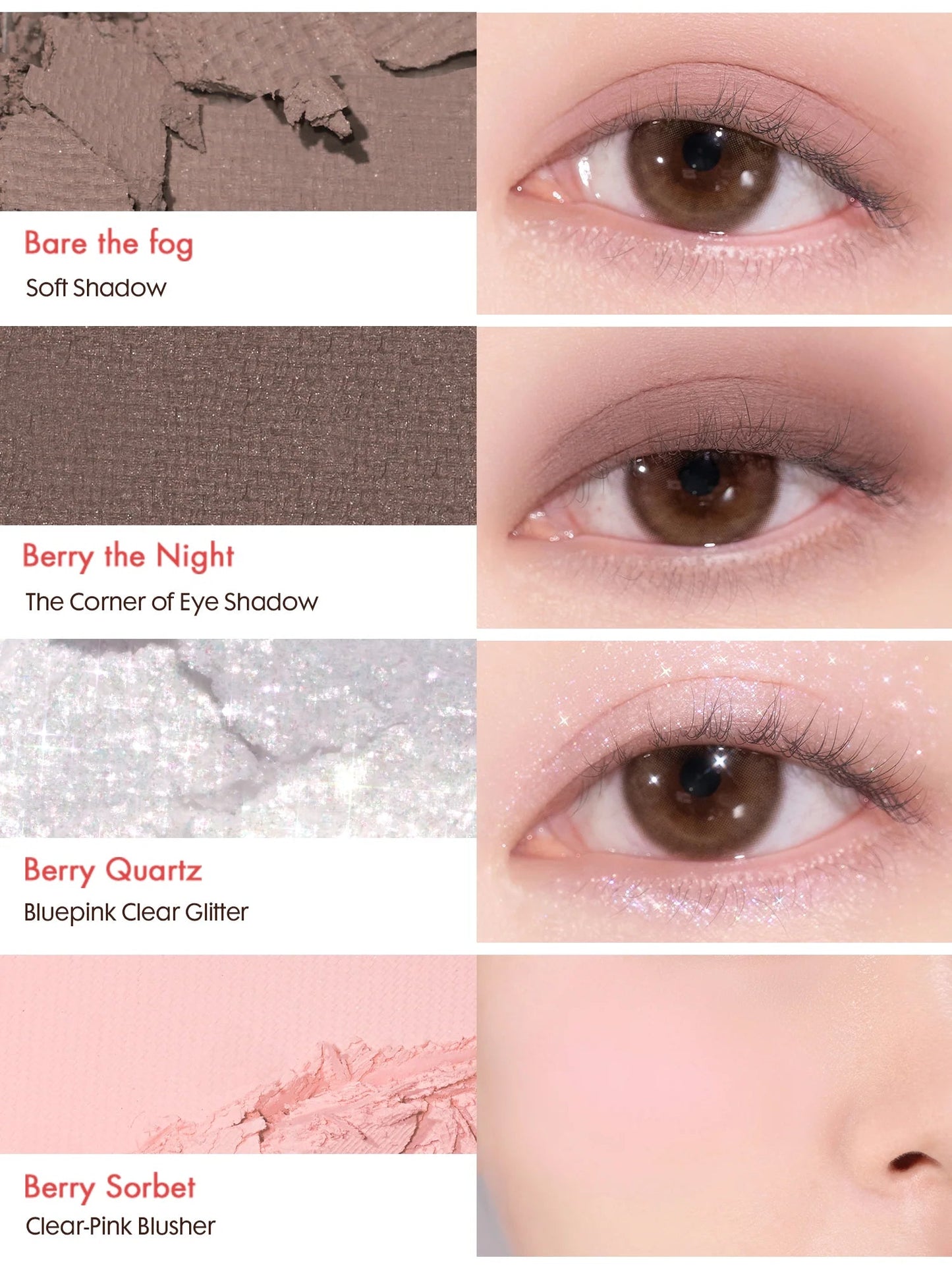 Rom&nd Strawberry Mood Bare Layer Palette - OVERRATED