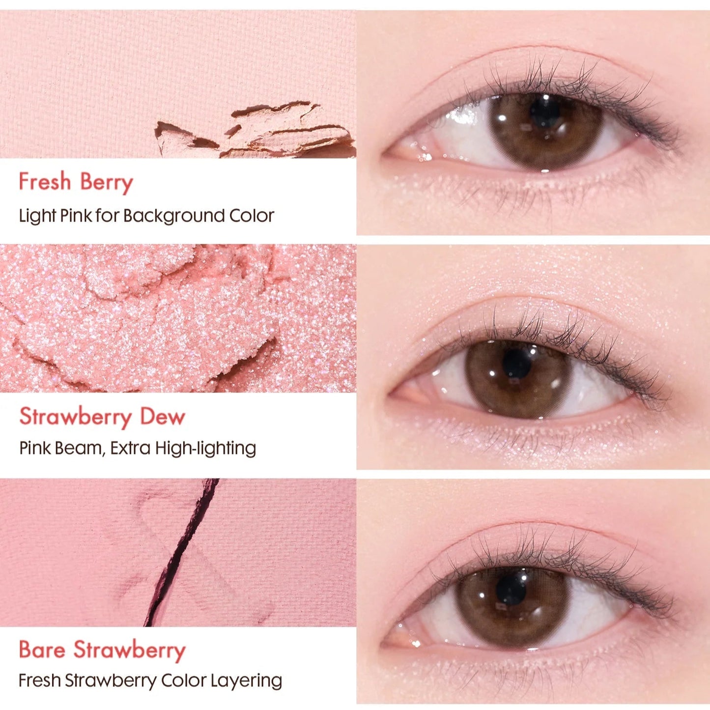 Rom&nd Strawberry Mood Bare Layer Palette - OVERRATED