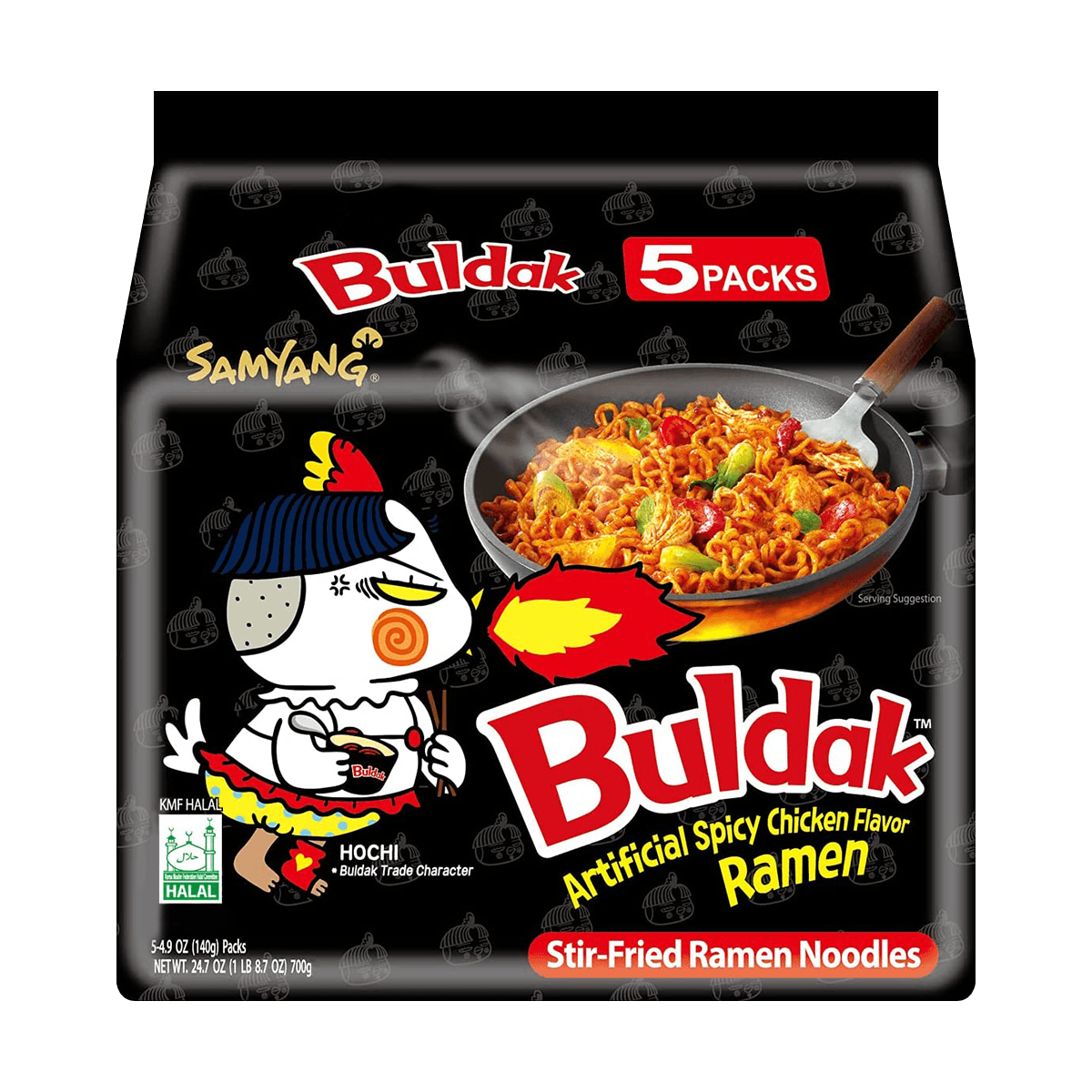 Samyang Buldak 5 Pack Original Spicy Chicken Ramen - OVERRATED