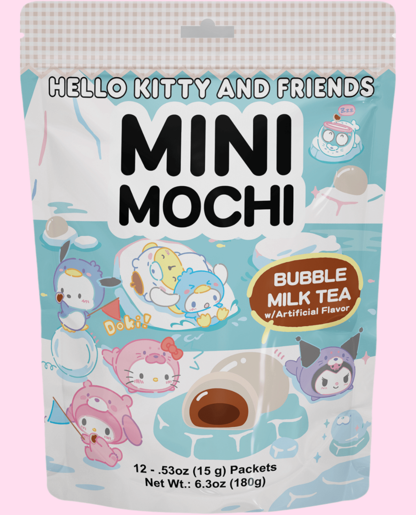Sanrio Hello Kitty and Friends Mini Mochi Bubble Milk Tea 6.3 oz - OVERRATED