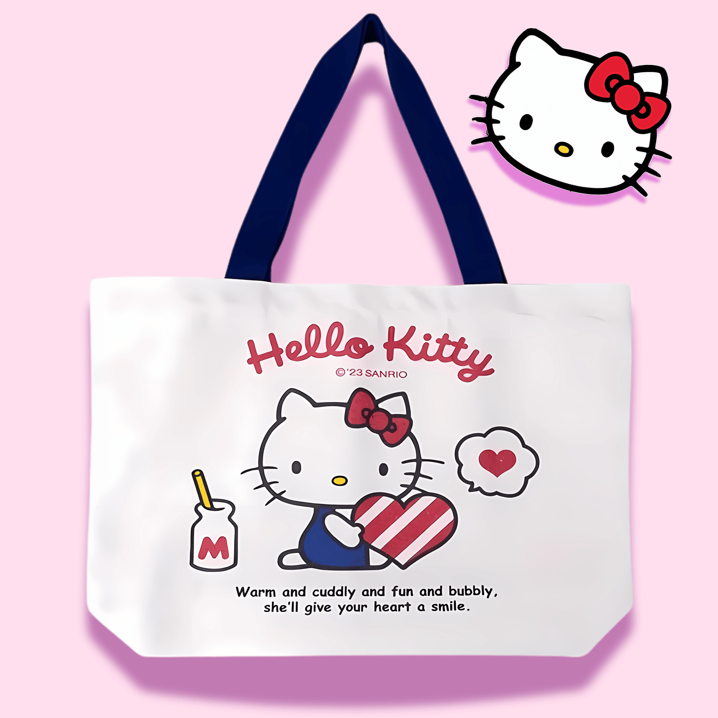 Sanrio Hello Kitty & Friends Heavyweight Canvas Tote with Zipper - OVERRATED