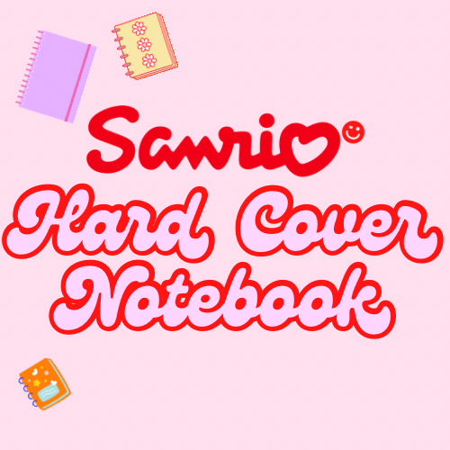 Sanrio Hello Kitty Hardcover Notebook Kawaii Stationery Journal - OVERRATED
