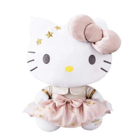 Sanrio Hello Kitty Kawaii Gold Star Dress Plushie - OVERRATED