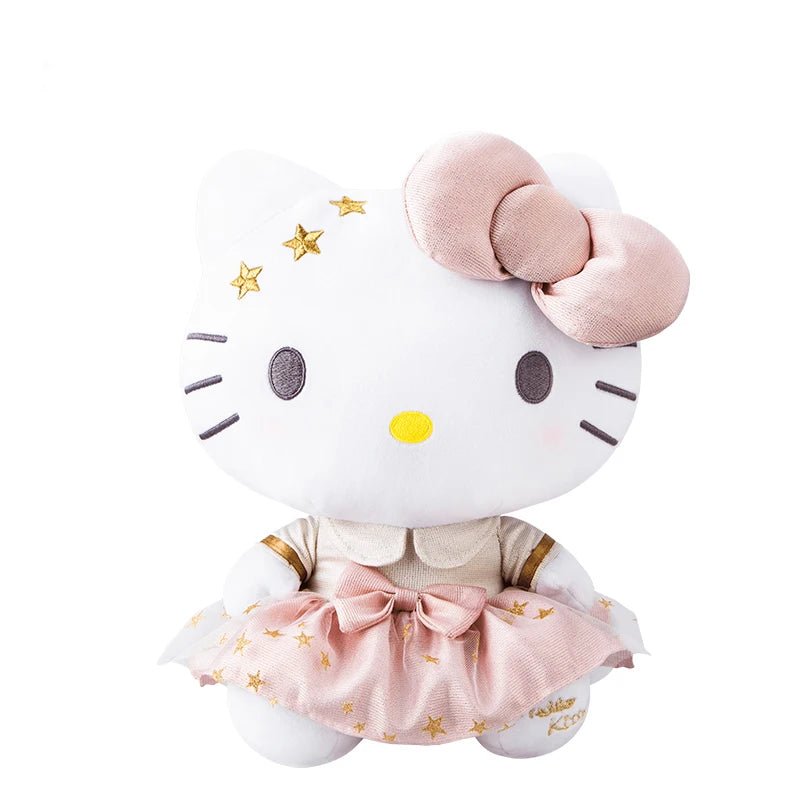 Sanrio Hello Kitty Kawaii Gold Star Dress Plushie - OVERRATED