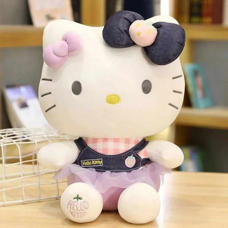 Sanrio Hello Kitty Kawaii Strawberry Overall Tutu Mochi Plushie - OVERRATED