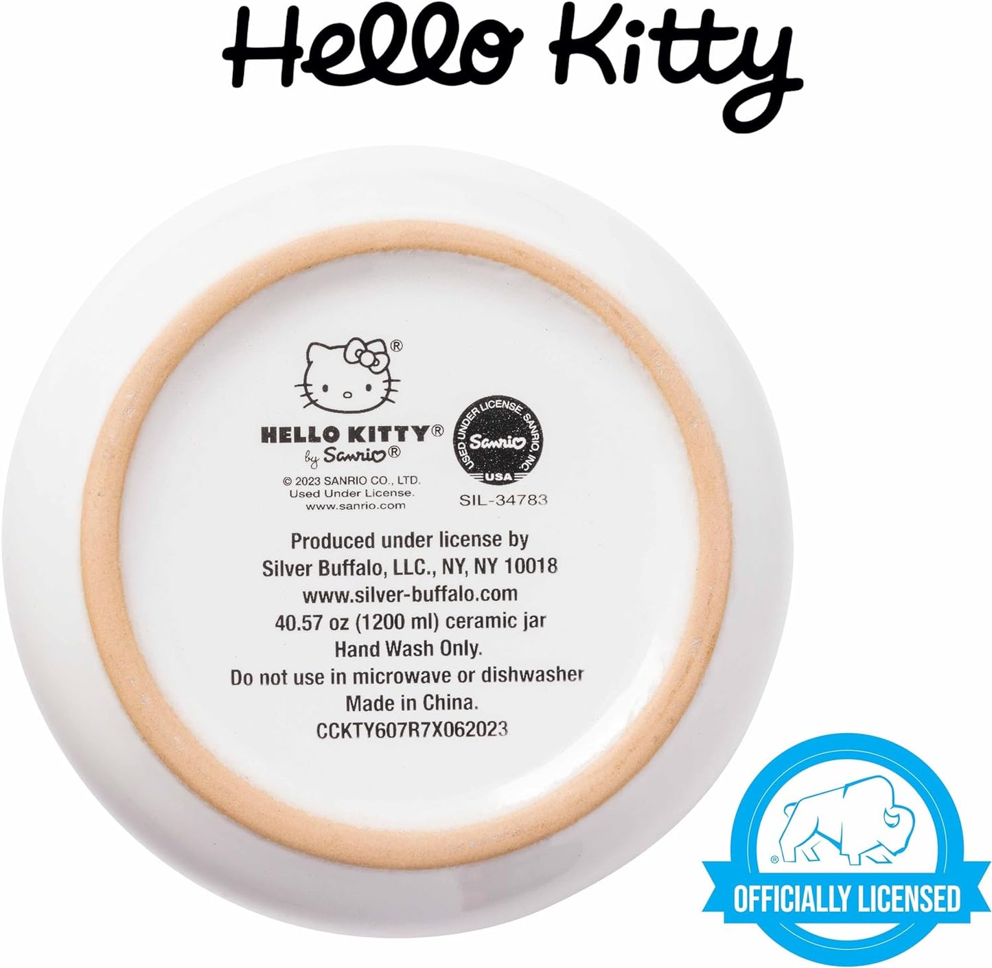 Sanrio Hello Kitty Spooky Skeleton Ceramic Jar with Bamboo Lid - OVERRATED