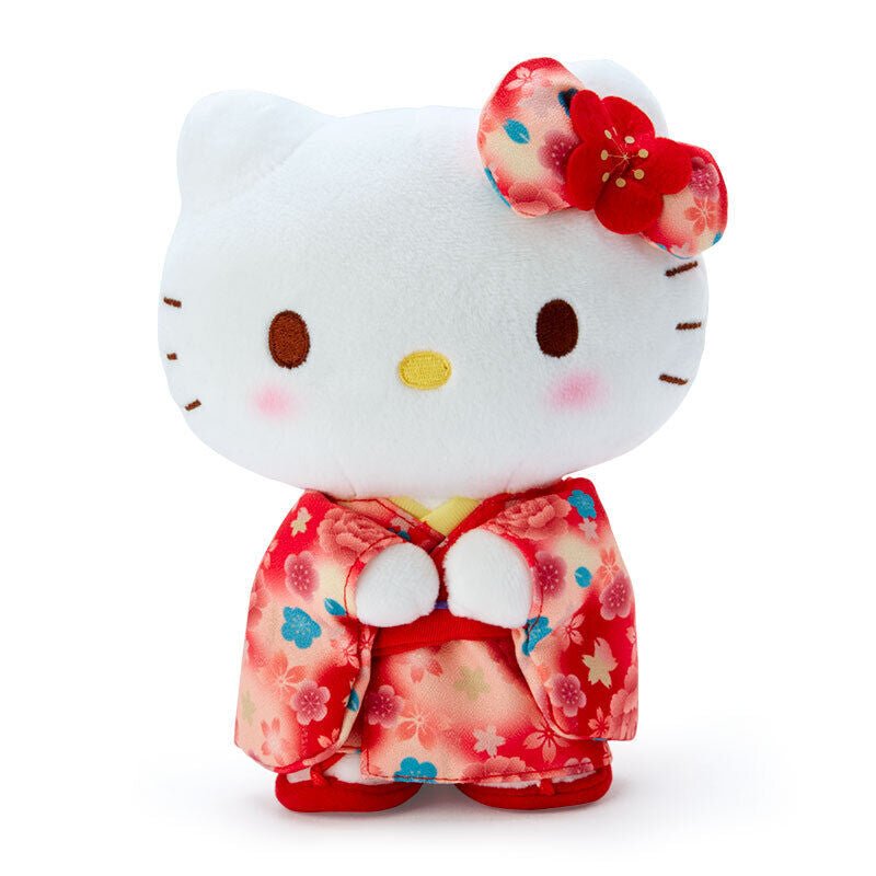 Sanrio Japan Hello Kitty Cherry Sakura Kimono Plush Keychain - OVERRATED