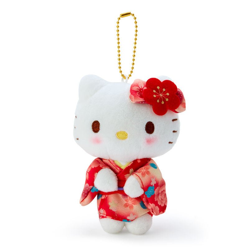 Sanrio Japan Hello Kitty Cherry Sakura Kimono Plush Keychain - OVERRATED