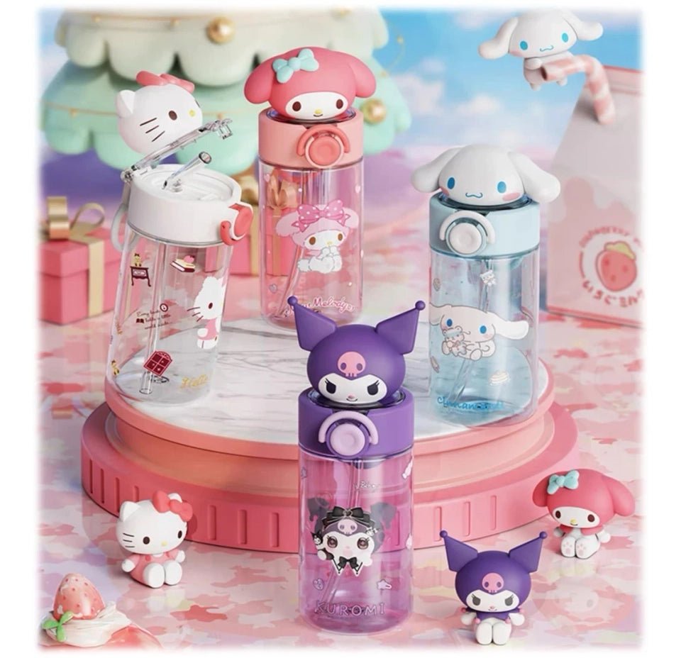 Sanrio Kawaii Character 3D Top Water Bottle - OVERRATED