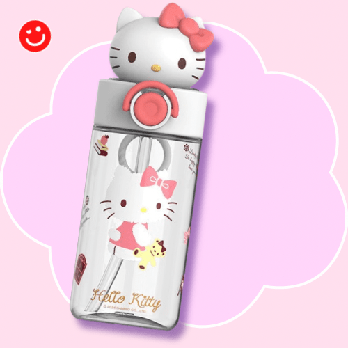 Sanrio Kawaii Character 3D Top Water Bottle - OVERRATED