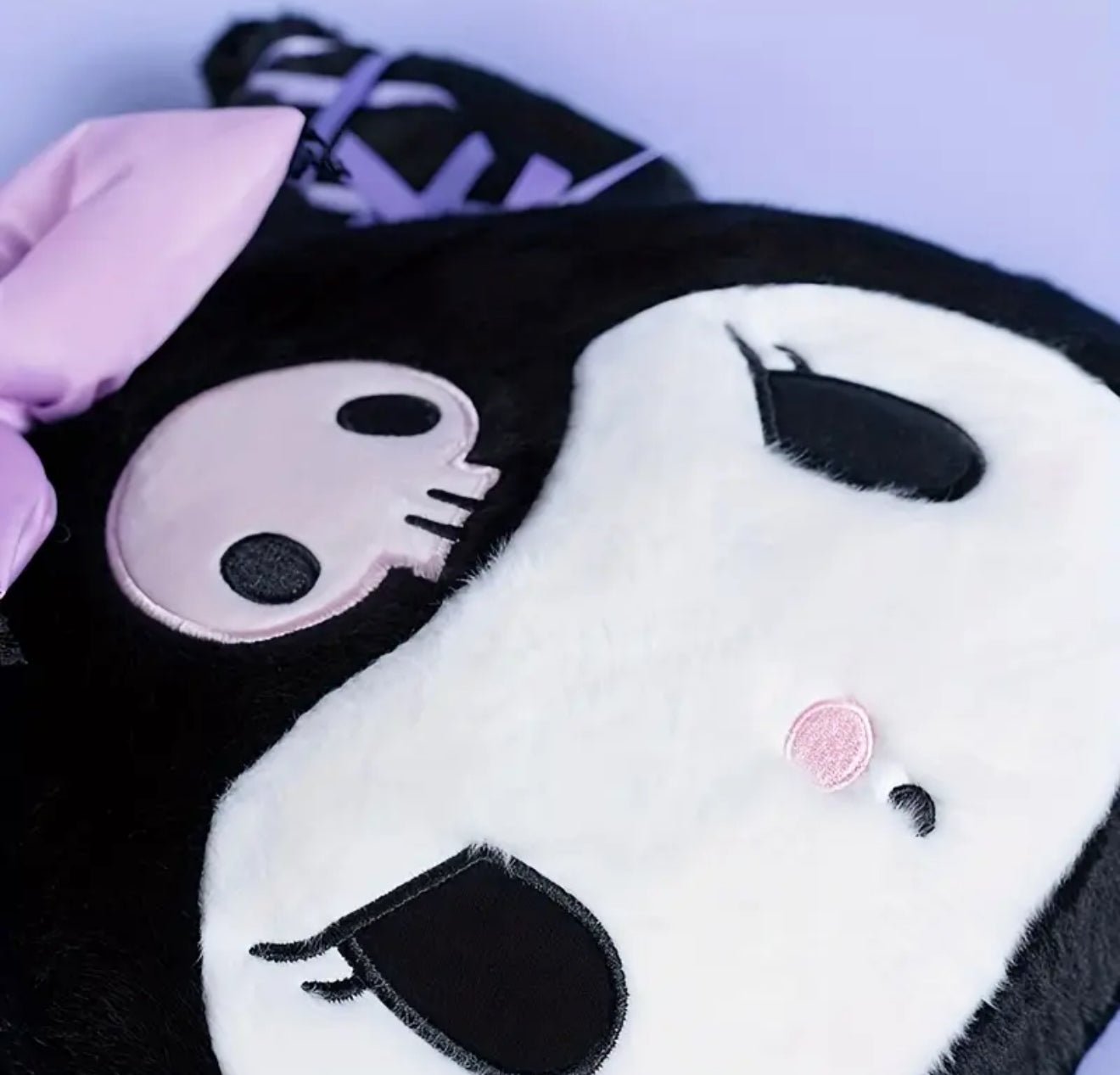Sanrio Kuromi Lavender Bow Pillow Plushie - OVERRATED